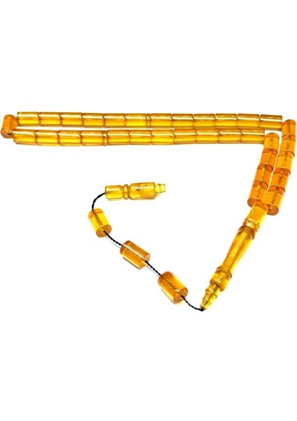 Kesme Model Usta Işi Sistemli 7-10MM Ateş Kehribar Tesbih