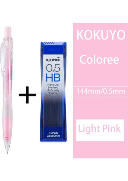 Açık Pembe Japonya Kokuyo Mekanik Kurşun Kalem Şeffaf Doku Basit Şeker Renk Sevimli Küçük Taze Boyama Yazma Mekanik Kurşun Kalem 0.5mm (Yurt Dışından)
