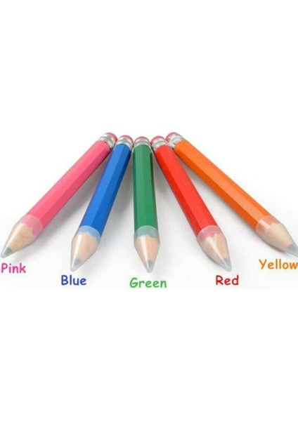 Turuncu 1 Adet Ahşap Kalem 35 cm Büyük Ahşap Grafit Kurşun Kalem Renkli Kalın Kalem Sahne Çocuklar Için Yaratıcı Hediye (Yurt Dışından) modelleri