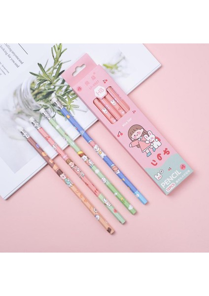 A3 12 Adet/takım Sevimli Kawaii Karikatür Kalem Hb Kroki Öğeleri Çizim Kırtasiye Öğrenci Okul Ofis Malzemeleri Çocuklar Için Hediye (Yurt Dışından) fırsatları