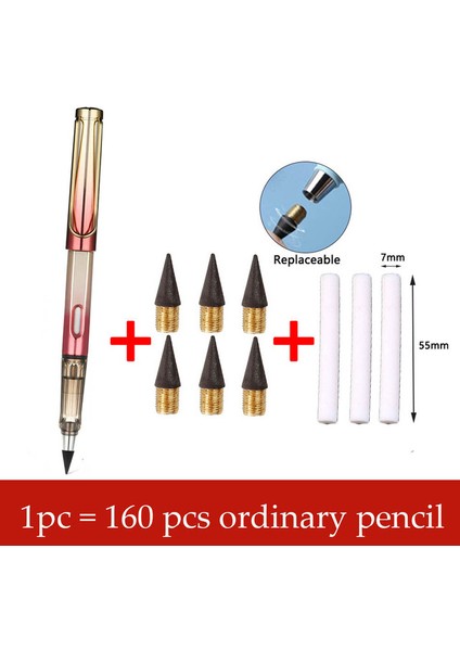 Altın Turuncu Yeni Teknoloji Renkli Sonsuzluk Kalemler Bileme Yok Ebedi Kalemler Mürekkep Yok Kawaii Sınırsız Kalemler Okul Kırtasiye Malzemeleri (Yurt Dışından)