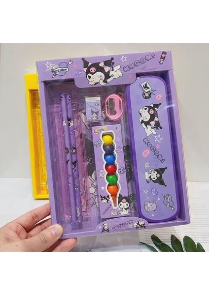 Melody Sanrio Kırtasiye Seti Cinnamoroll Melody Kuromi Karikatür Öğrencileri Okul Malzemeleri Kurşun Kalem Silgisi Kalem Çanta Seti Kırtasiye Hediye Kutusu (Yurt Dışından) modelleri