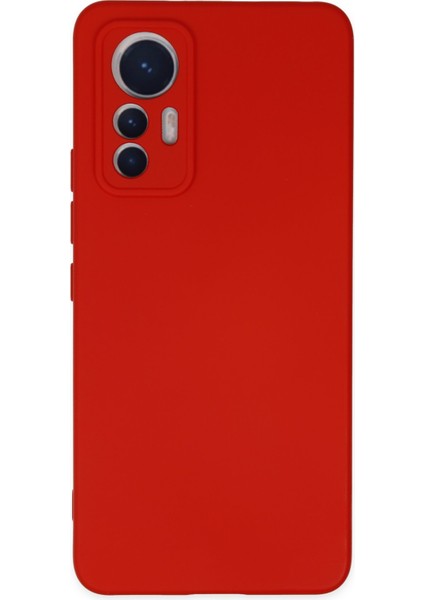 Xiaomi Mi 12 Lite Kapak Içi Kadife Kamera Korumalı Lansman Silikon Kılıf - Kırmızı
