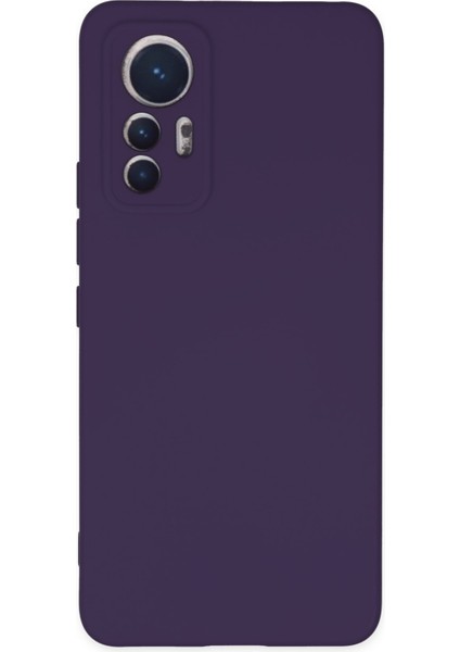 Xiaomi Mi 12 Lite Kapak Içi Kadife Kamera Korumalı Lansman Silikon Kılıf - Mor