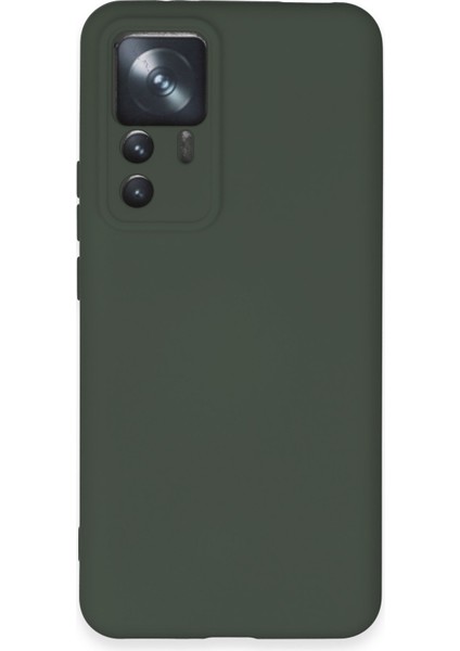 Xiaomi Mi 12T Pro Kapak Içi Kadife Kamera Korumalı Lansman Silikon Kılıf - Yeşil
