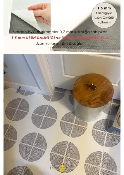 1 Adet Lvt Zemin ve Duvar Kaplama Kendinden Yapışkanlı 30CM×30CM Mutfak Banyo Antre Karo