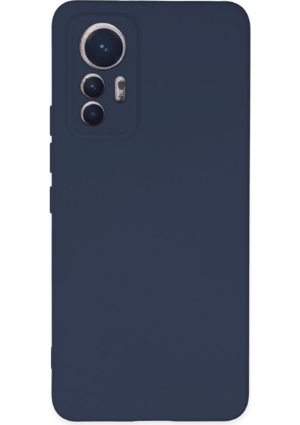 Xiaomi Mi 12 Lite Kapak Içi Kadife Kamera Korumalı Lansman Silikon Kılıf - Lacivert