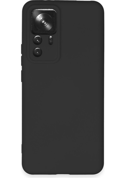 Xiaomi Mi 12T Pro Kapak Içi Kadife Kamera Korumalı Lansman Silikon Kılıf - Siyah