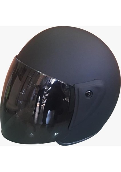009 Açık Yarım Kask Mat Siyah