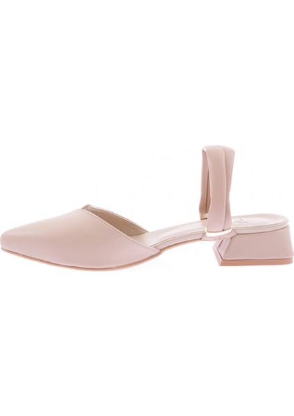 K582 Kadın Sivri Burun Parmak Dekolteli Alçak Topuk Terlik modelleri