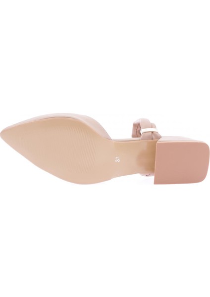 K582 Kadın Sivri Burun Parmak Dekolteli Alçak Topuk Terlik indirimleri