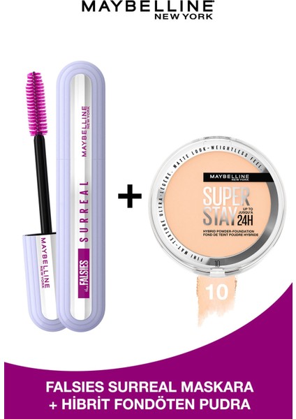 Maskara Surreal ve Superstay Hibrit Pudra- Fondöten 10 fiyatları
