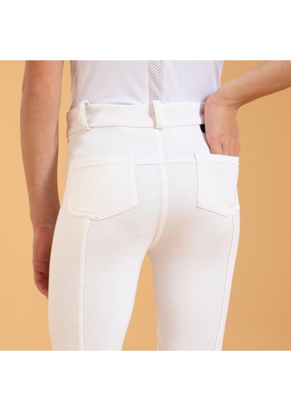 Fouganza Binicilik Pantolonu - Çocuk - Beyaz - 100 indirimleri