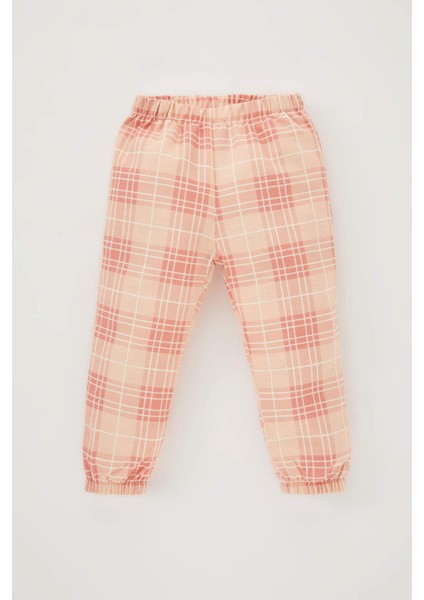 Kız Bebek Kareli Uzun Kollu Flanel Pijama Takımı B2162A523WN