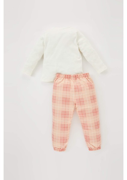 Kız Bebek Kareli Uzun Kollu Flanel Pijama Takımı B2162A523WN