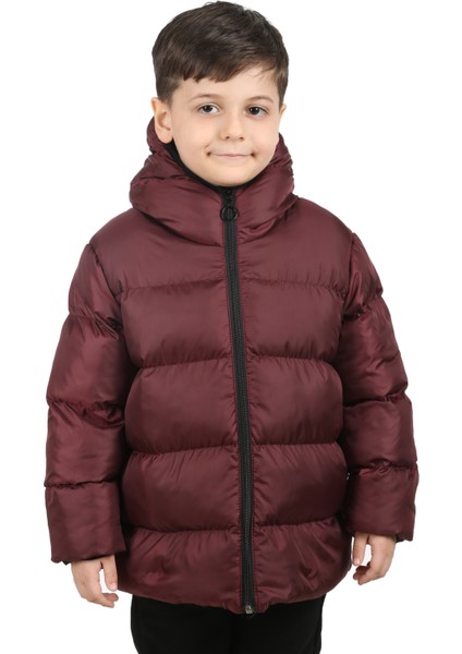 Erkek Çocuk Bordo Içi Polarlı Kapüşonlu Su Geçirmez Rüzgara Dayanıklı Şişme Kışlık Mont & Kaban fırsatları