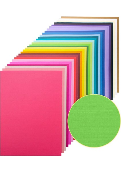 Gül Kırmızı 50 Sayfalık Renkli Dokulu Kart Stoğu, Çeşitli Renkler 200GSM Soluk Doku, Tek Taraflı Baskılı Renkli Kağıt, Premium Kalın Kağıt (Yurt Dışından)