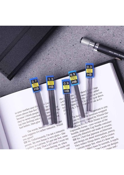 0.9mm 5 Adet/grup Öğrenci Kalem Dolum Yazma Aksesuarları 0.3mm 0.5mm 0.7mm 0.9mm Çizim Sanat Eskiz Kalem Kurşun (Yurt Dışından)