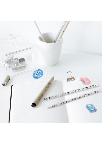 Gösterildiği Gibi Nota Noel Kalemler Çocuklar Okul Doğum Günü Öğrencileri El Yazısı Güzel Silgi Malzemeleri Klavye (Yurt Dışından) modelleri