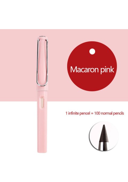 Macaron Pembe 1 Adet Sonsuzluk Kalemleri Sanat Malzemeleri Ebedi Çocuk Kalemi Sevimli Kore Kırtasiye Okul Malzemeleri Teknolojik Aletler (Yurt Dışından)