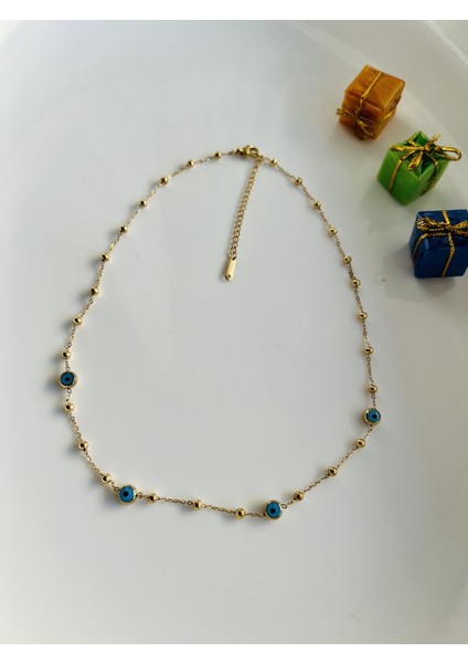 Nazar Boncuklu 55CM Çelik Kolye fiyatları