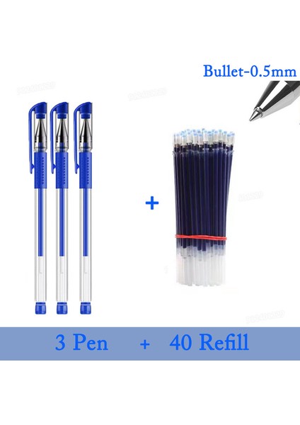 Mavi Set A-34PCS Jel Kalem Dolum Seti Okul Malzemeleri Siyah Mavi Kırmızı Mürekkep Rengi 0.5mm Geri Çekilebilir Tükenmez Kalemler Iş Öğrenci Okul Ofis (Yurt Dışından) fiyatları