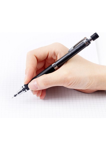 Siyah Uni Kuru Toga Mekanik Kurşun Kalem M5-1017 Rulet Modeli Otomatik Döndür Uç 0.5mm Sanat Kroki Boyama Ofis Okul Malzemeleri (Yurt Dışından)