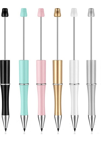6 Renk Karışık 30 Adet Plastik Boncuklu Kalem Boncuk Sonsuz Kalem Ebedi Kalem Yazma Çizim Dıy Hediye Ev Ofis Okul Malzemeleri (Yurt Dışından)