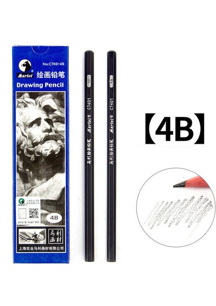 3 Adet 4b 7401 Maries Siyah Eskiz Kalem Profesyonel Çizim Kalemi Hb 2h B 2b 3b 4b 5b 6b 7b 8b 10B 12B 14B 16B Sanat Kırtasiye Malzemeleri (Yurt Dışından)