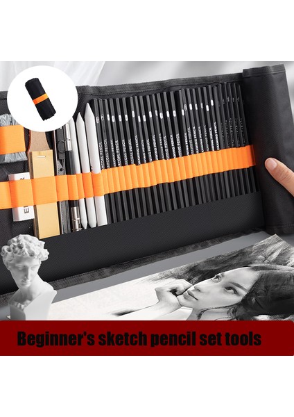 27 Adet Kit Öğrenci Kroki Seti Kalem Kömür Rulo Kanvas Çanta Boyama Sanat Araçları Malzemeleri Kömür Kalem Silgisi Yeni Başlayanlar Için Adanmış (Yurt Dışından) fiyatları