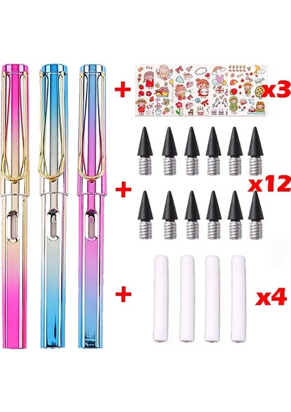 22 Pcs SET18 Kawaii Ebedi Renkli Kurşun Kalem Seti Sınırsız Yazma Çocuklar Için Sanat Sevimli Kalem Bileme Olmadan Çizim Okul Malzemeleri Kırtasiye (Yurt Dışından) fırsatları