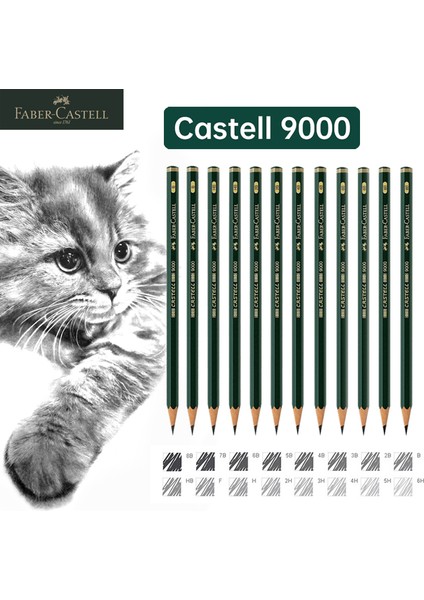 Hepsi 16 Adet Xsyoo 9000 Profesyonel Eskiz Kalemi 16 Adet Kalemler Hb 2b 2h-8b Çizim Kalem Seti Standart Kalemler Okul Sanat Malzemeleri (Yurt Dışından)
