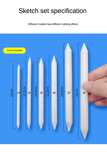 3 Adet 3/6 Adet/takım Sketcking Aracı Pirinç Kağıdı Kalem Sanatçı Malzemeleri Harmanlayan Leke Güdük Sopa Tortillon Kroki Sanat Beyaz Çizim Kömür (Yurt Dışından) fırsatları