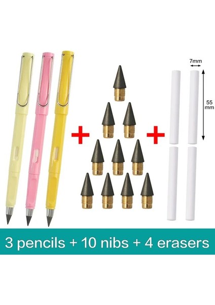 Y 17 Adet/takım Sonsuzluk Kalemler Hiçbir Bileme Sonsuzluk Kalemler Hiçbir Mürekkep Kawaii Sınırsız Kalemler Sanat Malzemeleri Okul Kırtasiye Uç Silgi (Yurt Dışından)