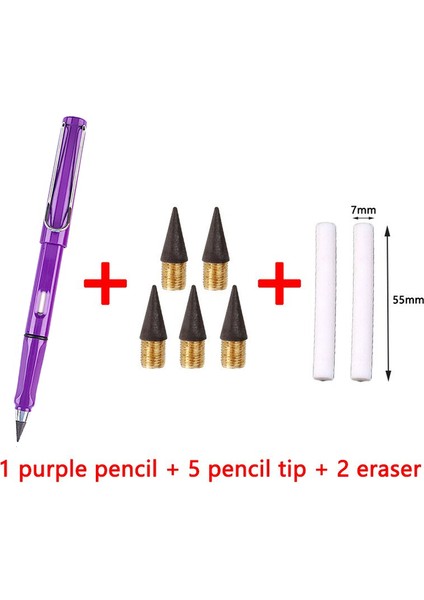 K 8 Adet/takım Sonsuzluk Kalem Hiçbir Mürekkep Sanat Ebedi Kalemler Kroki Okul Öğeleri Kawaii Kalemler Okula Dönüş Malzemeleri Kırtasiye Hediyeler (Yurt Dışından)