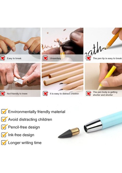 Açık Mavi Set Yeni Teknoloji Sonsuzluk Silgili Kalem Kawaii Sınırsız Yazma Ebedi Kalemler ve Hediyeler Sanat Malzemeleri Okul Kırtasiye (Yurt Dışından) indirimleri