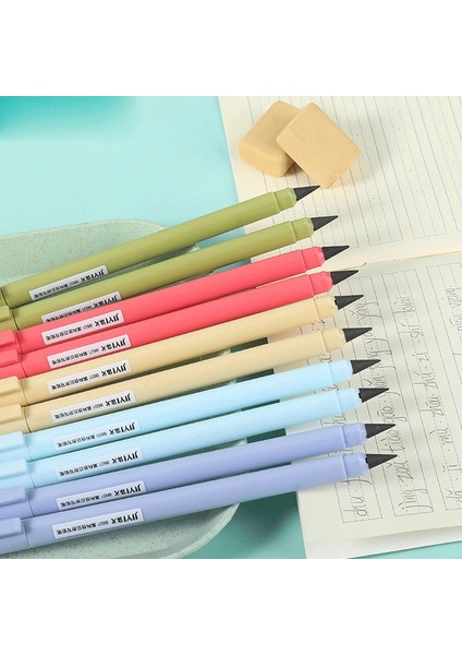 Yellow-5pcs 5pc Ebedi Kalem Hb Silinebilir Kalem Hiçbir Mürekkep Ücretsiz Bileme Sınırsız Yazma Kalemler Okul Kırtasiye Ofis Malzemeleri (Yurt Dışından)