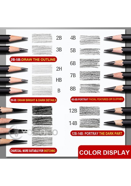 48 Adet Set Profesyonel Eskiz Çizim Seti Grafit Kömür Kalem Seti Sanat Öğrencileri Için Taşıma Çantası Okul Boyama Malzemeleri (Yurt Dışından) fırsatları