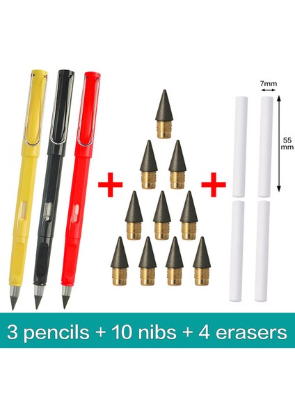 D 17 Adet/takım Sonsuzluk Kalemler Hiçbir Bileme Sonsuzluk Kalemler Hiçbir Mürekkep Kawaii Sınırsız Kalemler Sanat Malzemeleri Okul Kırtasiye Uç Silgi (Yurt Dışından)