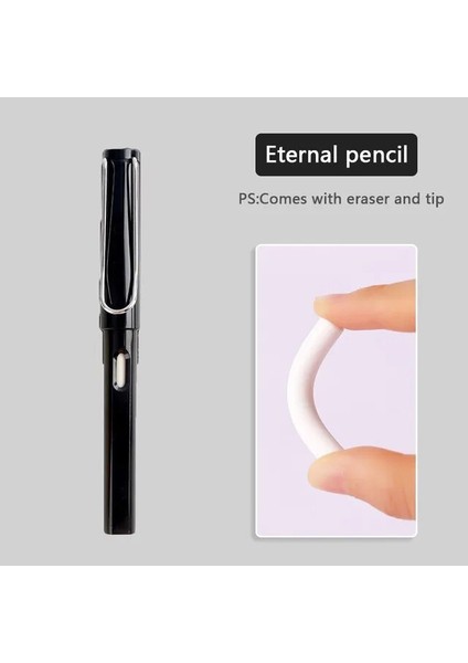 Black-1pc Ebedi Kalem Çocuklar Için Sevimli Kalemler Boyama Sanatı Officeschool Malzemeleri Infinity Kalemler Ipuçları Dolum Seti Kırtasiye (Yurt Dışından)
