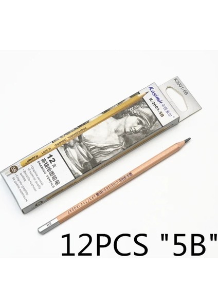 12PCS-5B 12PCS/LOT Sanat Kroki Kalem Okul Ahşap Hb 2b Çizim ve Yazma Kalemi (Yurt Dışından)