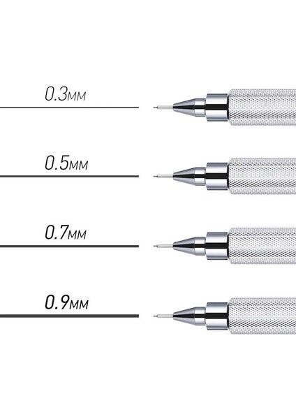 0,7 mm M7-552 Unı M5-552/1010 Metal Mekanik Kurşun Kalemler 0,3 / 0,5 / 0,7 / 0,9 mm Öğrenci Etkinliği Kurşun Düşük Ağırlık Merkezi Kalem Okulu (Yurt Dışından)