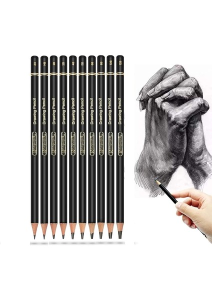 4b 12 Adet Profesyonel Çizim Eskiz Kalem Seti Sanat Kalemleri Yeni Başlayanlar Pro Sanatçılar Için Grafit Gölgeleme Kalemleri (Yurt Dışından) fiyatları