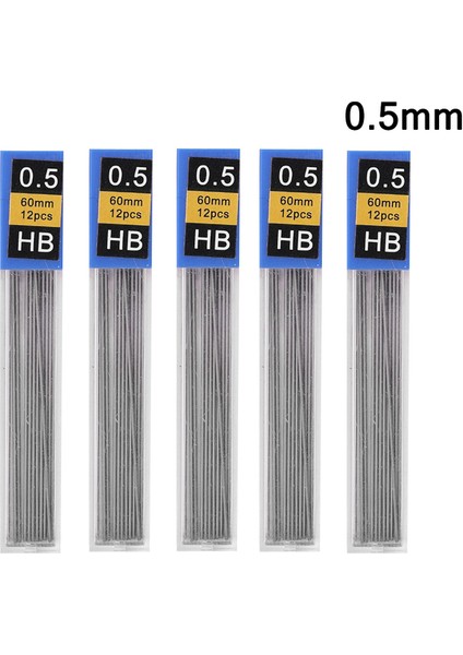5 Paket 0.5mm Yedekler Metal Mekanik Kurşun Kalem 0.3/0.5/0.7/0.9/1.3/2.0mm Çizim Otomatik Hb Kalem Seti Talepleri ile Ofis Okul Yazma Sanat Malzemeleri (Yurt Dışından)