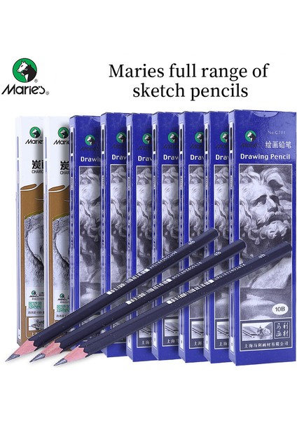 7350SPECIAL-SOFT1PCS Marie'nin Kömür Eskiz Kalemi 2h Hb B 2b 3b 4b 5b 6b 7b 8b Boyama Yumuşak/orta/sert/özel Yumuşak Çizim Kırtasiye 1 Adet (Yurt Dışından) fırsatları