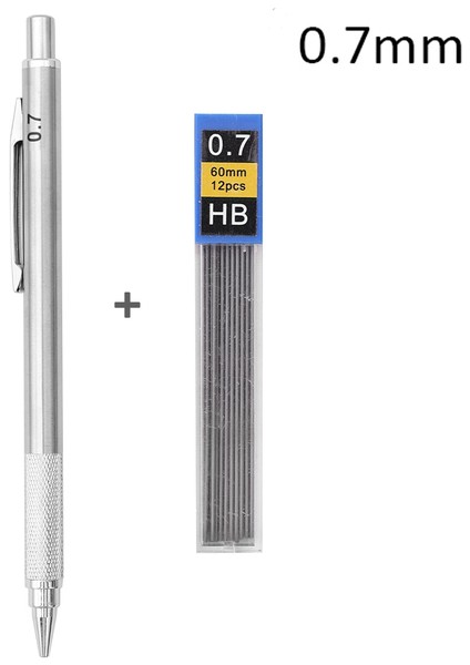 0.7mm Set A Metal Mekanik Kurşun Kalem 0.3/0.5/0.7/0.9/1.3/2.0mm Hb Talepleri Değiştirilebilir Yedekler Sanat Yazma Taslak Çizim Ev Okul Malzemeleri (Yurt Dışından)