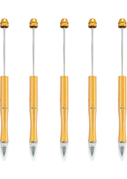 Altın 5 Adet Diy Boncuklu Kalem Çizim Ebedi Kalem Için Keskinleşmeyen Mürekkep Içermeyen Sürekli Yazma Kalem (Yurt Dışından)