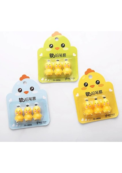 D-3 Adet Rastgele 3 Adet Sevimli Kedi Pençe Kalem Kapağı Silikon Dokunmatik Kalem Kapağı Kawaii Kalem Genişletici Kore Kırtasiye Çocuklar Hediyeler Okul Ofis Malzemeleri (Yurt Dışından)