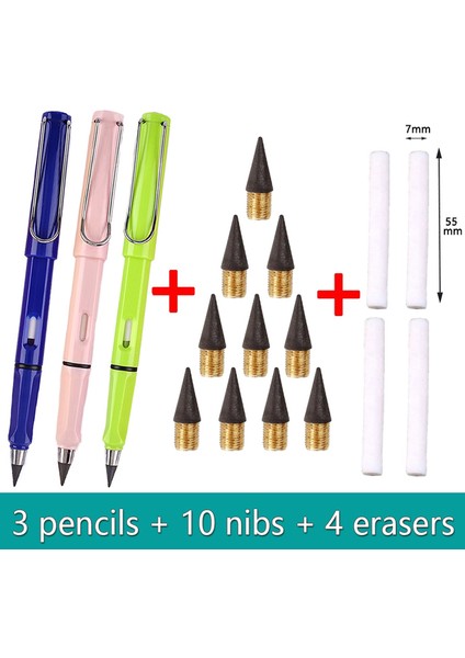 Set I 17 Adet/takım Sonsuzluk Kalemler Hiçbir Bileme Sonsuzluk Kalemler Hiçbir Mürekkep Kawaii Sınırsız Kalemler Sanat Malzemeleri Okul Kırtasiye Uç Silgi (Yurt Dışından)