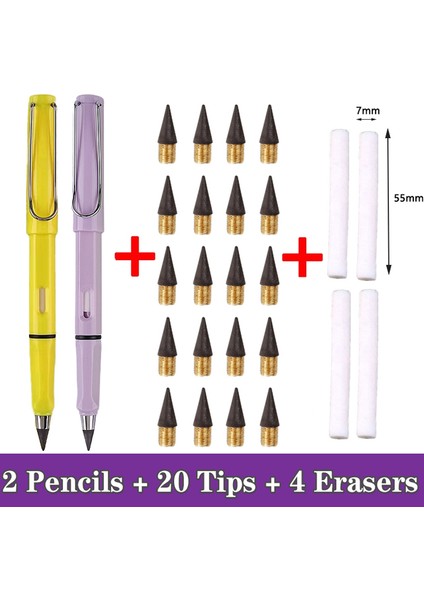 26 Adet Sarı Lpurple 26 Adet/takım Ebedi Kalem Sanat Kroki Renk Kawaii Infinity Kalemler Kız Okul Malzemeleri Kırtasiye Hediyeler Için Bileme Yok (Yurt Dışından)